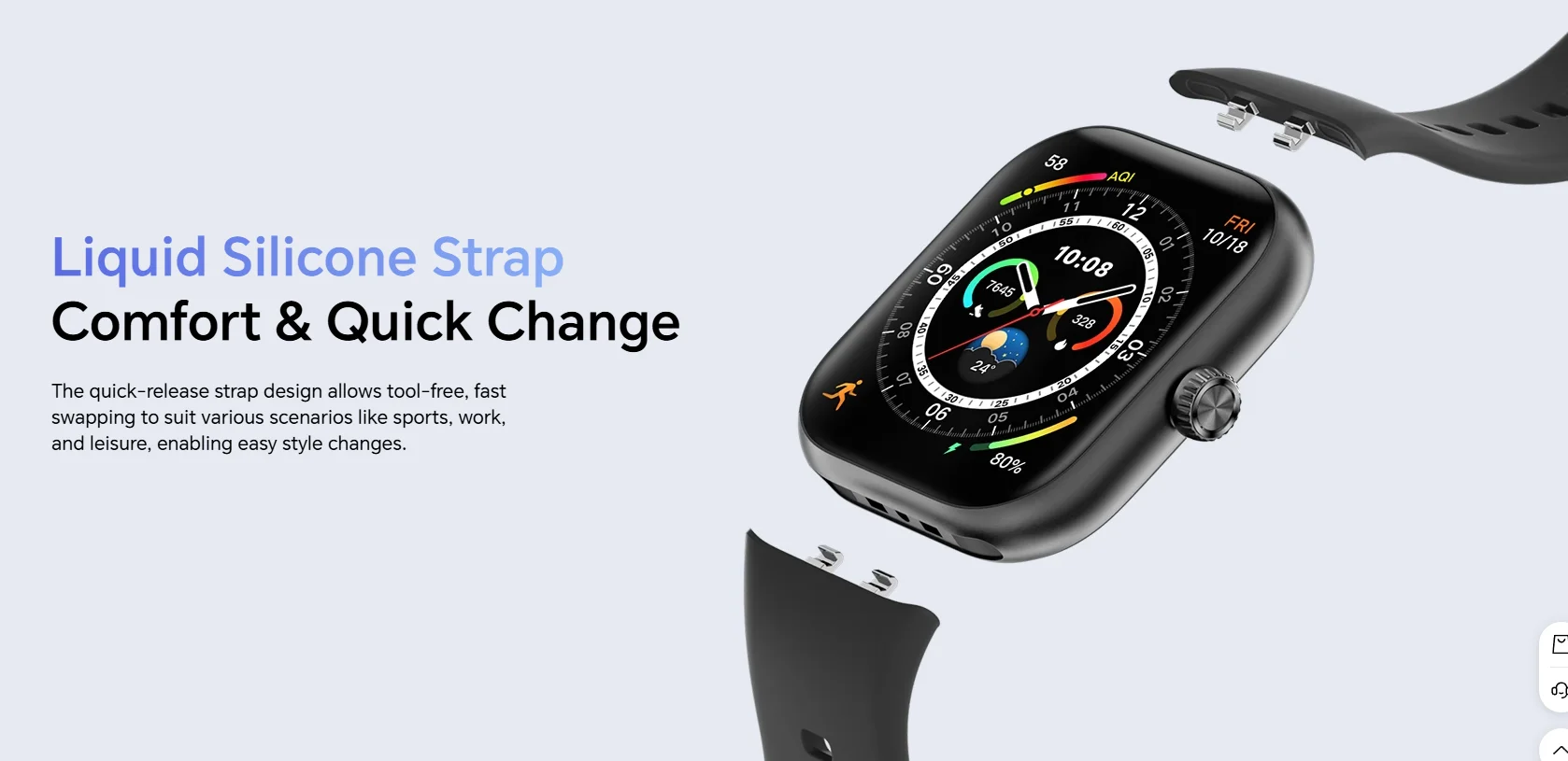 HONOR CHOICE Watch 2 Pro, Globale Version Smartwatch, 1,97-Zoll AMOLED-Bildschirm mit Schmalem Rahmen, HONOR CHOICE INFOWEAR Watch 2 Pro – Detail 6