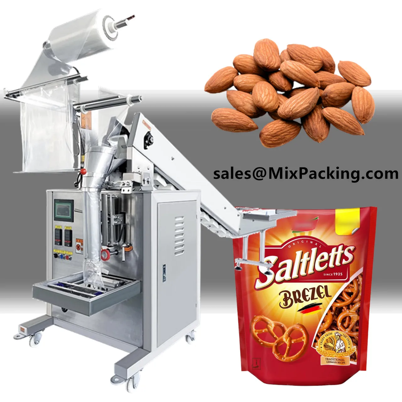 Potato Chips Snacks Dried Fruit Puffed Food Chain Bucket Packaging Machine
