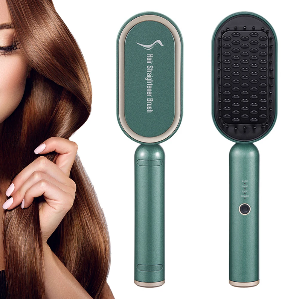 Anion Hair Straightener Brush Fast Heating Ceramic Heater With Digital LCD Display Straightening Comb for Home Uses Dual Voltage v6 hotend ceramic heater fast heating 104nt thermistor for ender 3 e3d v6 voron hotend cr10 cr 6 se mk3s 3d printer hot end