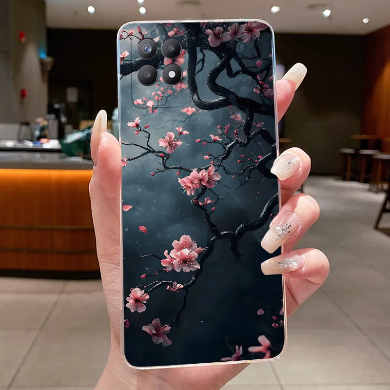 Luxury Fashion Butterfly Flowers Clear Soft TPU Phone Case Cover