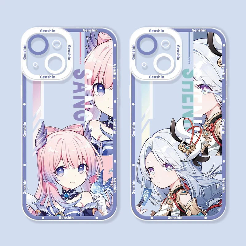 Genshin Impact Custodia Morbida In Silicone Per Huawei P30 Lite P10 Plus P20 P30 Pro P40 Lite P50 Pro Y9 Prime 2019 Cover Posteriore Trasparente Funda