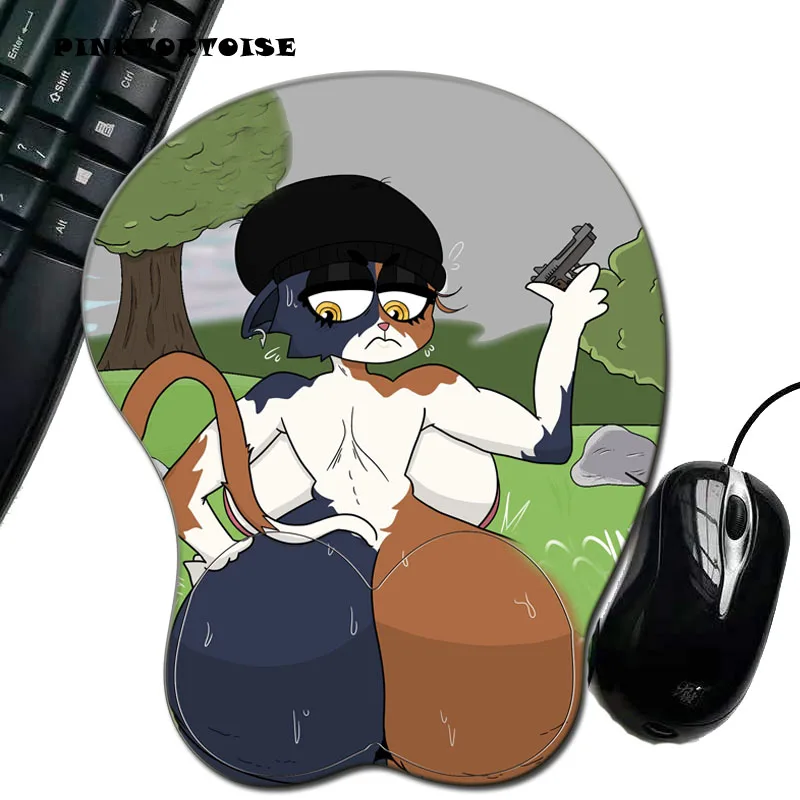 pinktortoise-anime-3d-kira-yuiotty-mouse-pad-with-silicone-wrist-rest-mousepad-chest-mouse-hand-pc-office-comic-mouse-mat