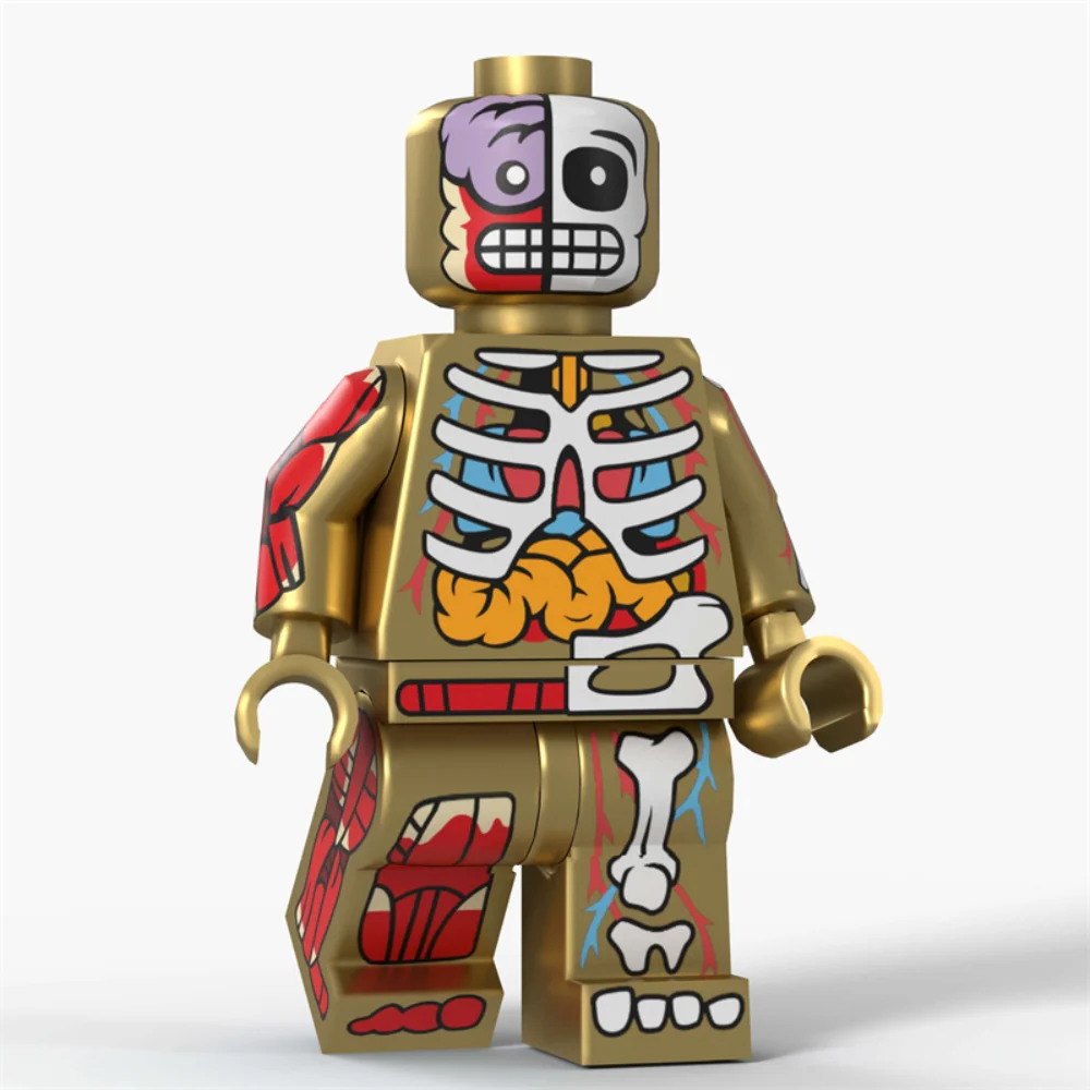 Children's Building Blocks Toy Mini Figure Humanoid Dolls Cartoon Character Birthday Gift Educational Playset for Kids - 5