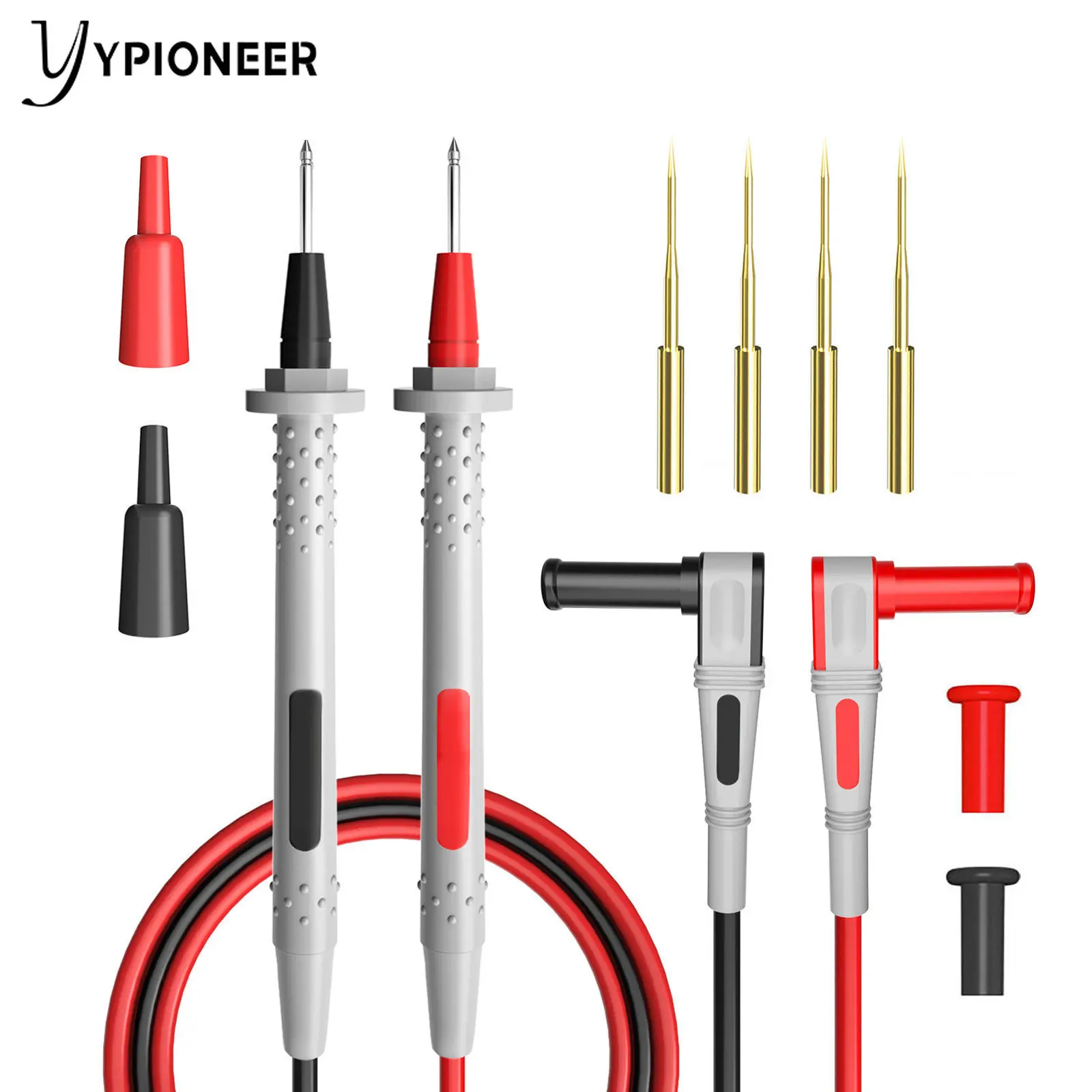 

YPioneer P1505 мультиметр Тесты набор измерительных двойной силиконовый кабель провод датчики для мультиметра электрические Медь Тесты зонды 4.9 футов/1,5 м
