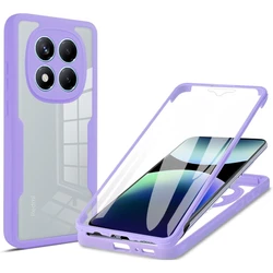 360 Full Protection Shockproof Case with HD Screen Protector and Anti - Fall Cover - RM Note 14Pro Plus5G (PURPLE)