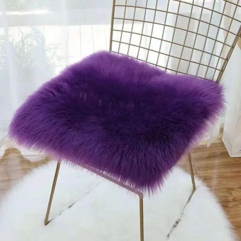 Chair Cushion Square Mat Soft Imitation Cashmere Padded Cushion Pad Office Home or Car Garden Sun Lounge Seat Warm Cushion - Image 2