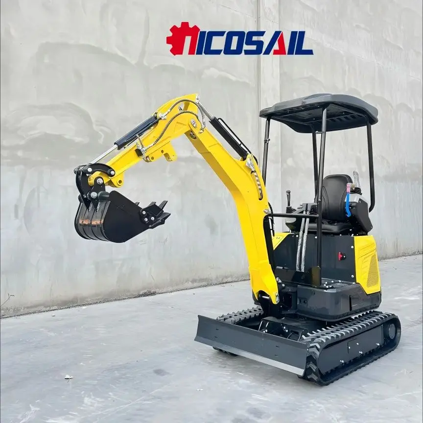 Chinese factories directly sell cheap 1.5-ton and 1.8-ton micro excavators with branded engines 1