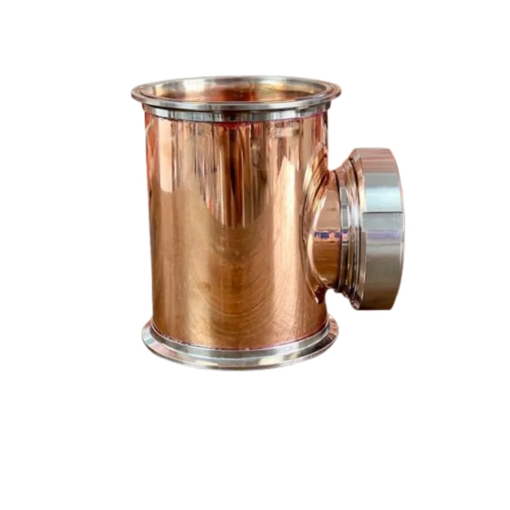 Clamp 8"(204mm) OD217mm Copper Tee for bubble plates.Part of distillation column.Moonshine Still,Distillation