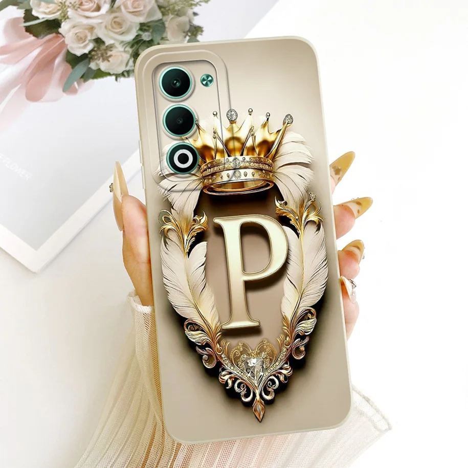 Soft Liquid Silicone Retro Letters Phone Case - Back Cover