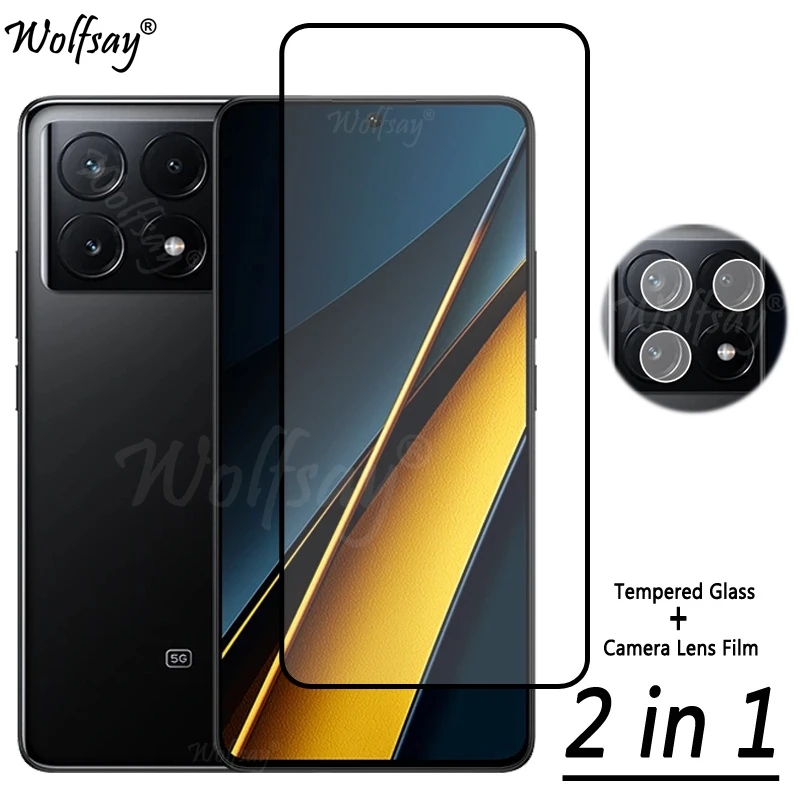 Vetro Temperato 2 In 1 Per Xiaomi Poco X6 Pro 5G Proteggi Schermo Per Poco X6 M6 Pro Pellicola Per Obiettivo Della Fotocamera Per Vetro Poco X6 Pro 5G