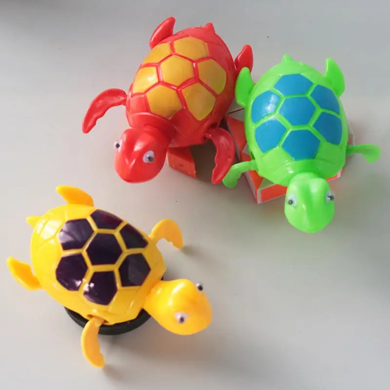 Baby Bath Toy Clockwork Dabbling Playing Water Turtle Cute Little Animal Wind Up Toys Children Classic Toys Kid Gifts Colorful 2