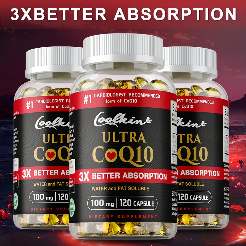 Ultra CoQ10 Capsules-Supports Vascular and Heart Health, Blood Pressure Balance, Good Absorption, Antioxidant