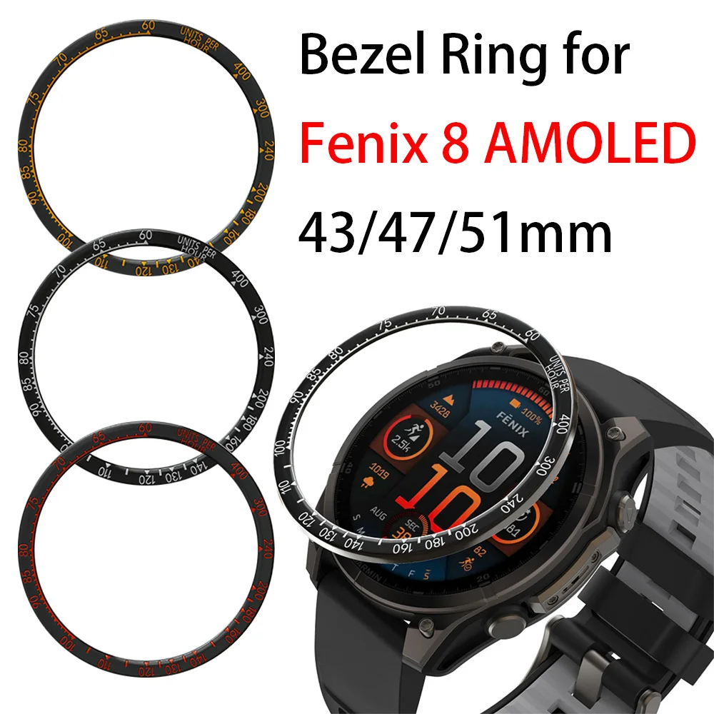 Stainless Steel Racing Speed Scale Watch Bezel Ring