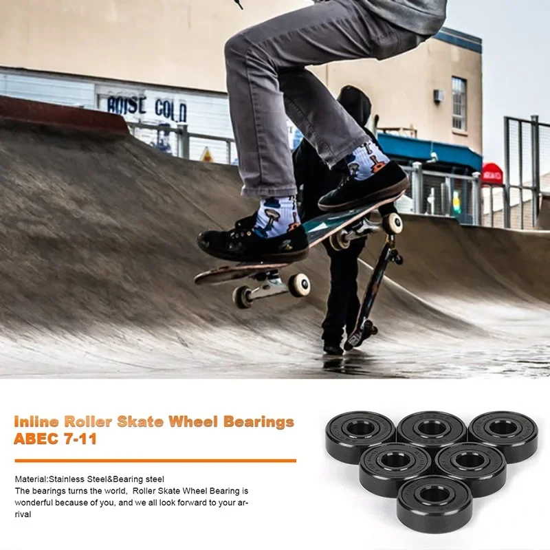 Ball Bearings Metal Shielded Ball Bearings Linear Bearing Rod End Bearing Spherical Bearings Hybrid Ceramic Bearing Oil Bearing Bearing Needle Roller 8Pcs 608RS ABEC-11 608 Roller Skate Scooter 8X22X7mm Skateboard 608-Black Bearings High Performance