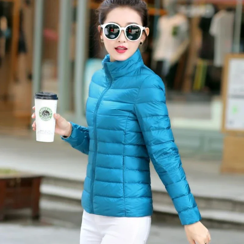 M-5XL Women\'s Autumn Winter Jacket Light Down Jacket Cropped Top Plus Size Parka Warmth Free Shipping Coat Wholesale Korean New