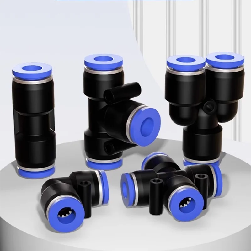 51 PC 박스형 PU-6/PE-6/PZA-6/PY-6/PV-6/PK-6 공압 커넥터 키트 호스 파이프 튜브 공기의 외경 6mm