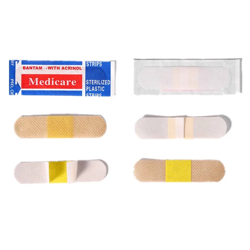 100pcs/pack Waterproof Wound Dressing Patches Tape First Aid Adhesive Bandage Non-woven Fabrics Band Aid Sticking Plaster