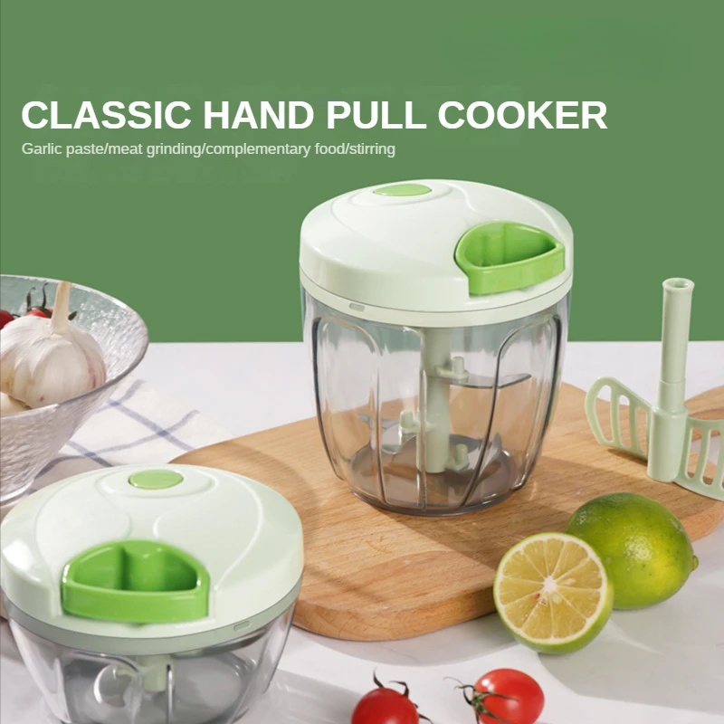 520ml/900ml Manual Food Processor Vegetable Chopper Hand Pull Mincer Blender  Mixer For Garlic Fruits Nuts Onions Peppers Chopper - AliExpress