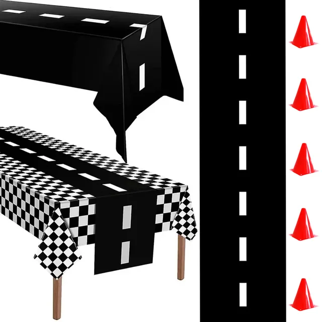 Nappe d'Anniversaire sur le Thème de la Voiture pour Enfant, Fournitures de ix 1