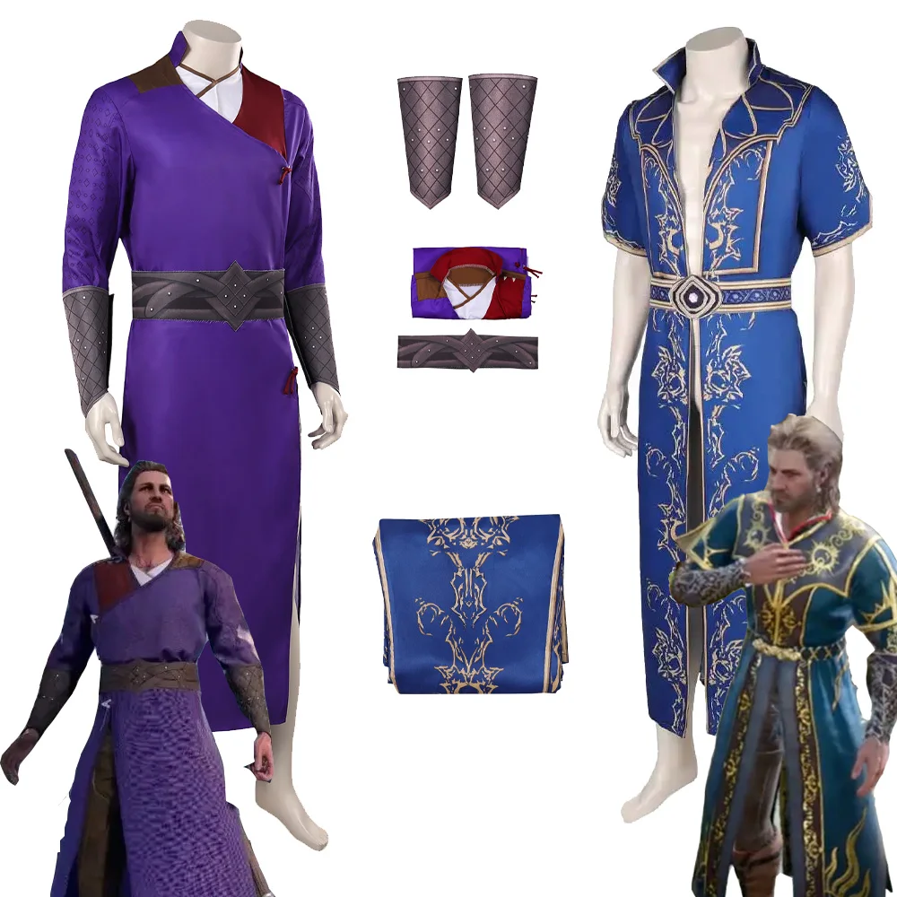 

Костюм для косплея Fantasy Gale, пальто, халат из игры Baldur Cos, ворота, пояс для мужчин, искусственная фантазия, карнавальный костюм на Хэллоуин