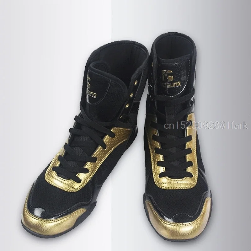 Men Wrestling Shoes Lightweight Boxing Martial Arts Taekwondo Sanda Training Shoes Fighting Wrestling Sneakers Plus Size 36-47