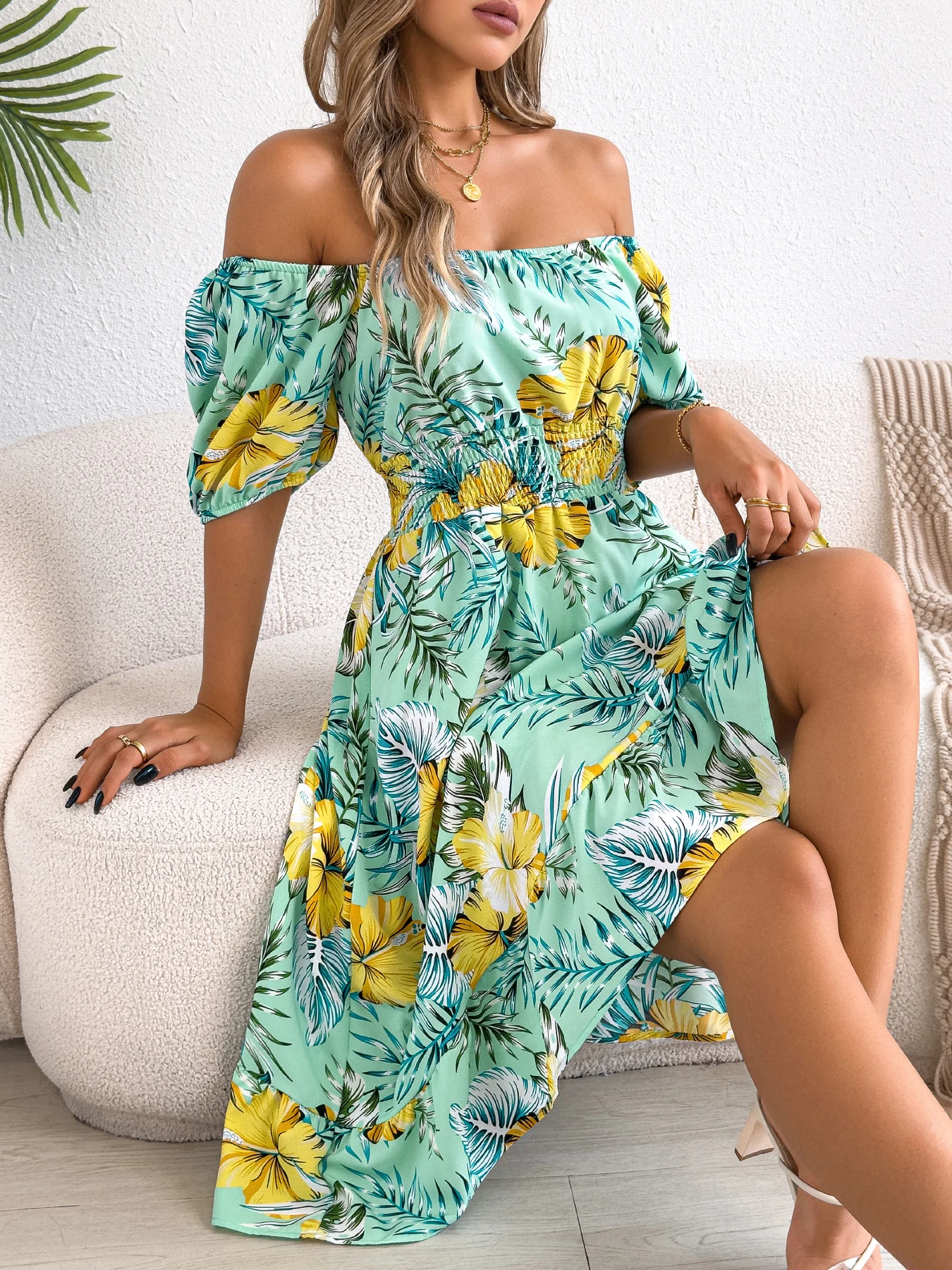 Floral Print A Line Dress for Women