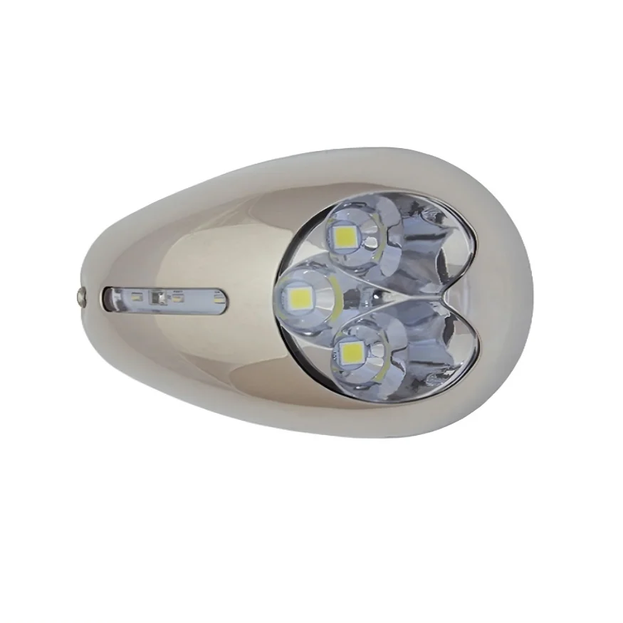 12V Surface Mount LED Docking Light 316 Stainless Steel Marine Boat RV