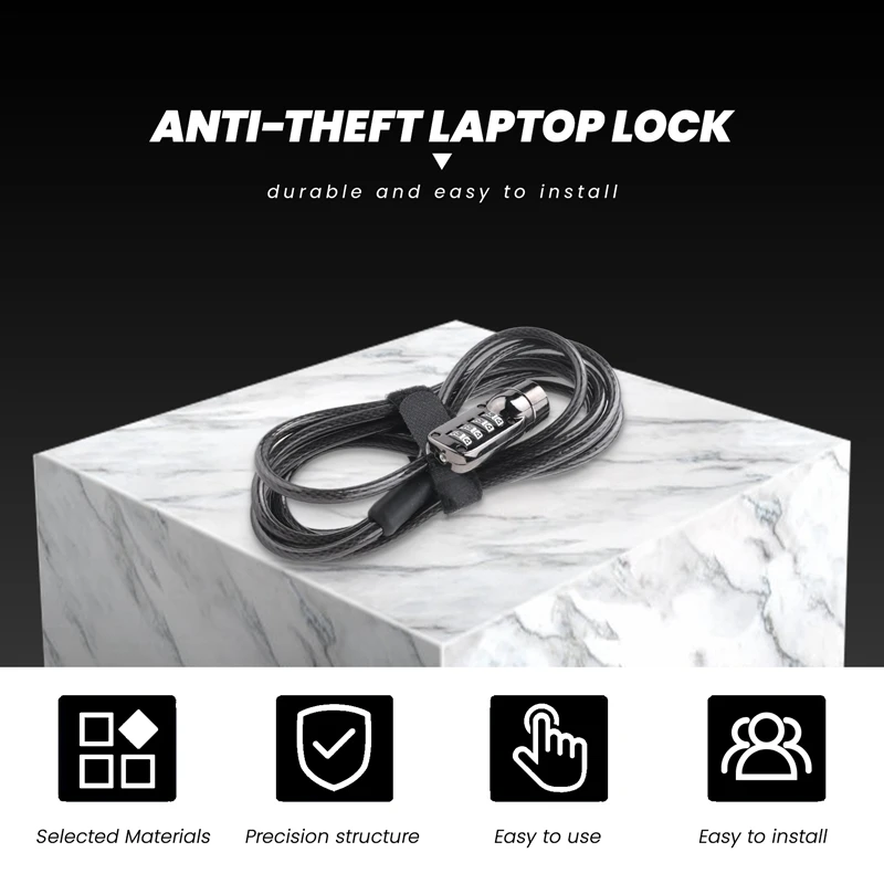 Hot Ltem Security Anti-Theft Combination Laptop Notebook Cable Lock 4 Digit Password Lock