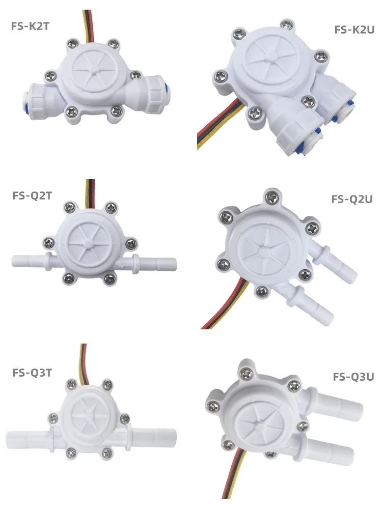 POM hall water flow sensor Turbine Flowmeter 0.2~8L/min 1/4" Plastic flow meter Coffee flow-sensor