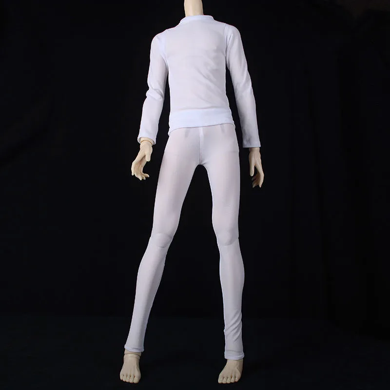 

BJD doll clothes for 1/4 1/6 1/3 size fashionable men's and women's new anti-dye suit white leeches trousers long sleeve suit