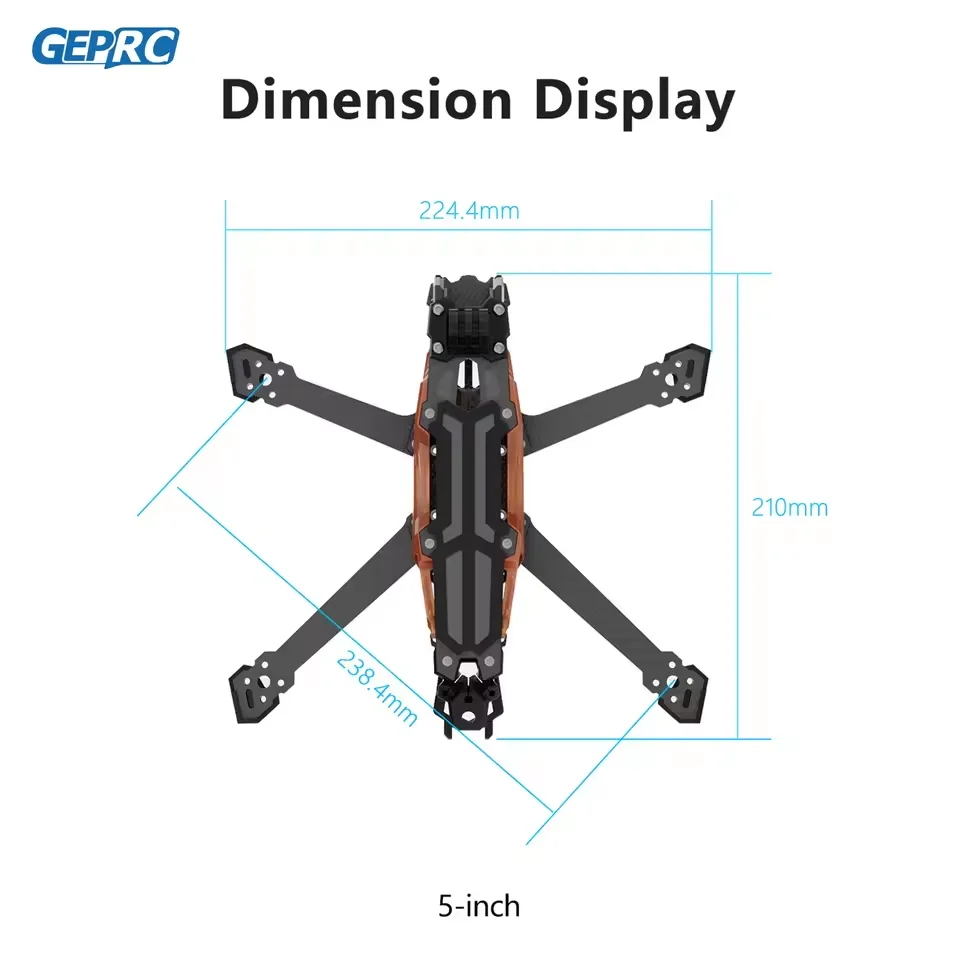 อะไหล่โดรนคาร์บอนไฟเบอร์ คุณภาพสูง สำหรับ GEPRC Vapor D5 O4 Pro