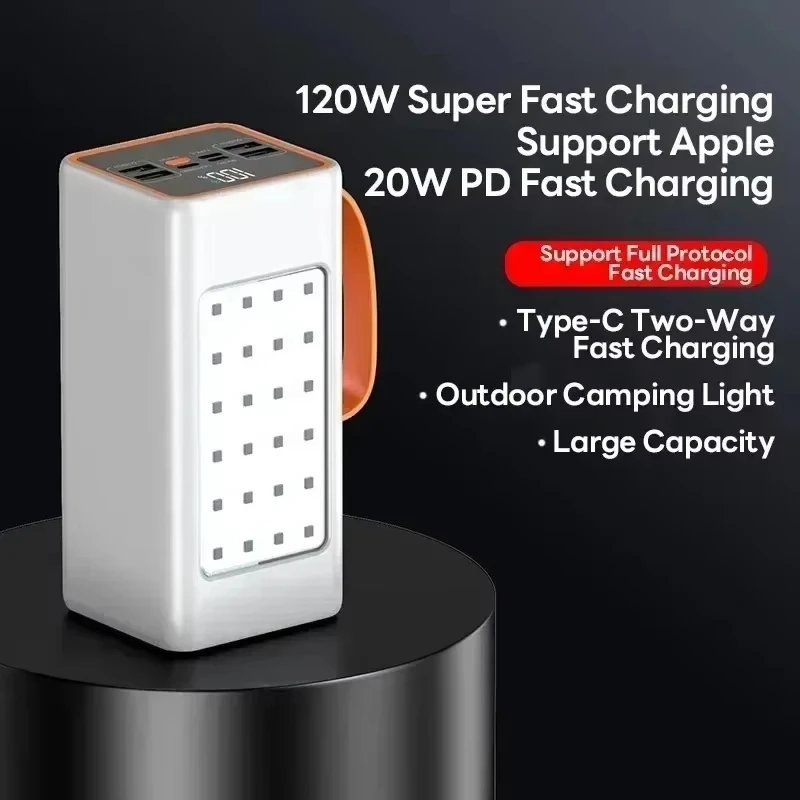 Power Bank da 120W 50000mAh ad alta capacità, batteria esterna portatile da 30000mAh con ricarica rapida USB-C per iPhone, Xiaomi, Samsung - Image 3