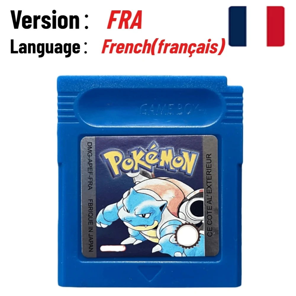 7 Pokémon 16-Bit GBC Spielmodule in Rot, Blau, Grün, Gold, Silber, Kristall, Französische/Spanische/Deutsche/Englische Version – Detail 17