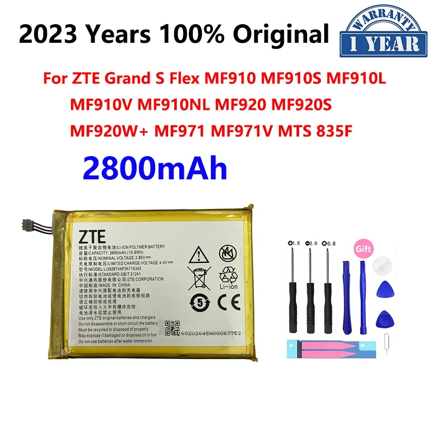 100% Оригинальный 2800mAh Li3928T44P3h715345 для ZTE Grand S Flex MF910 MF910S MF910L MF910V MF910NL MF920 MF920S MF920W + аккумулятор 100% Оригинальный 2800mAh Li3928T44P3h715345 для ZTE Grand S Flex MF910 MF910S MF910L MF910V MF910NL MF920 MF920S MF920W + аккумулятор