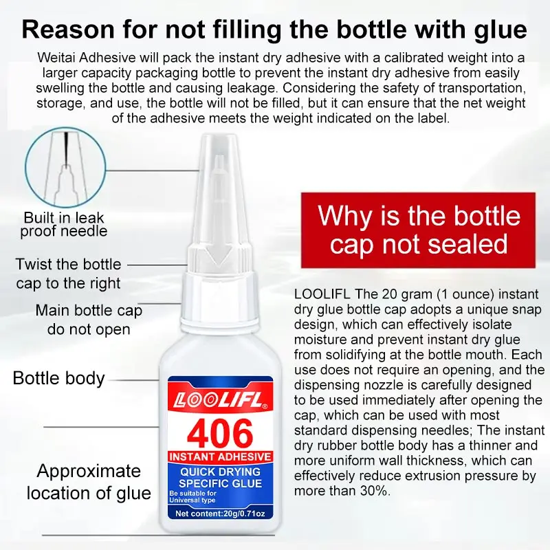 Ultra-fast-drying adhesive, auto parts maintenance adhesive, waterproof and anti-loose. 5