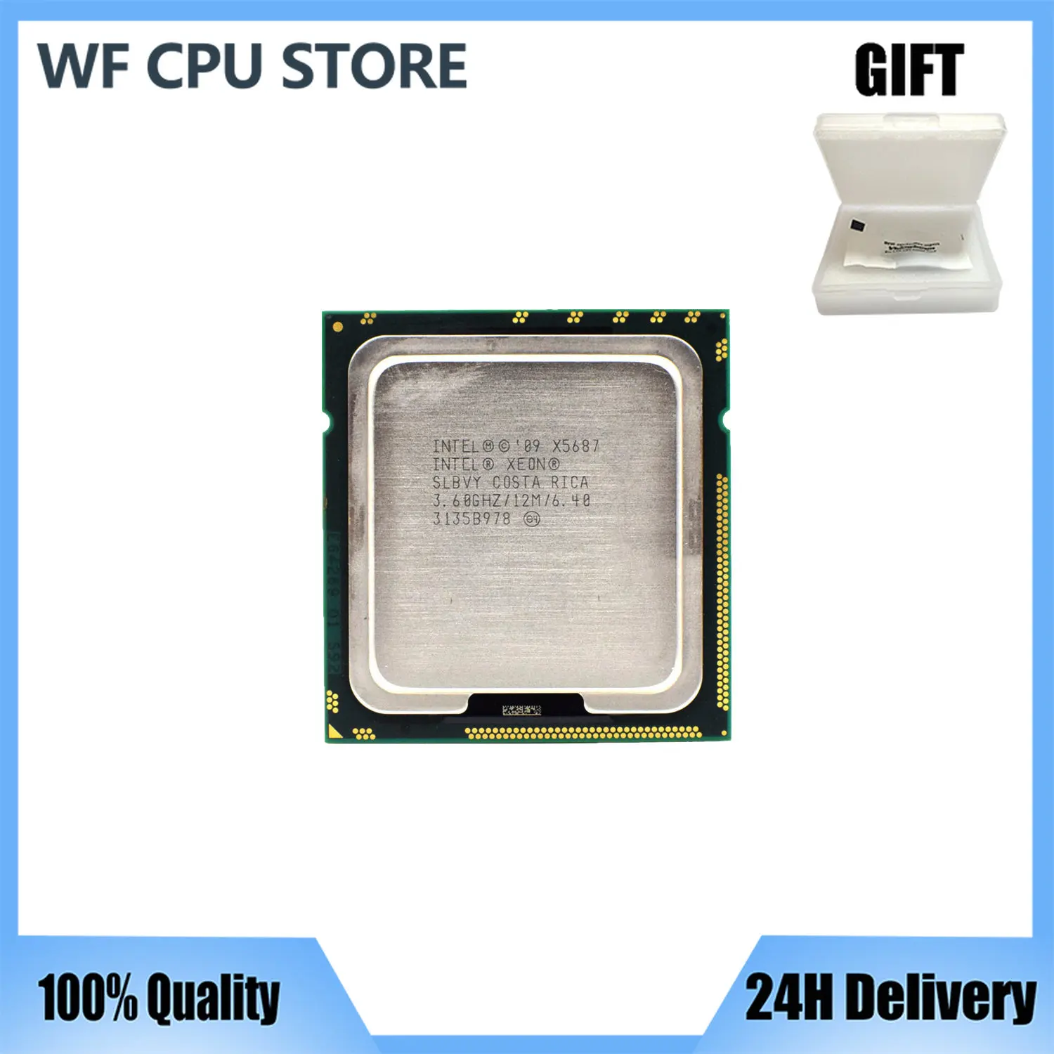 

Intel Xeon X5687 Processor 3.6GHz 12MB Quad Core 6.4GT/s LGA 1366 SLBVY CPU