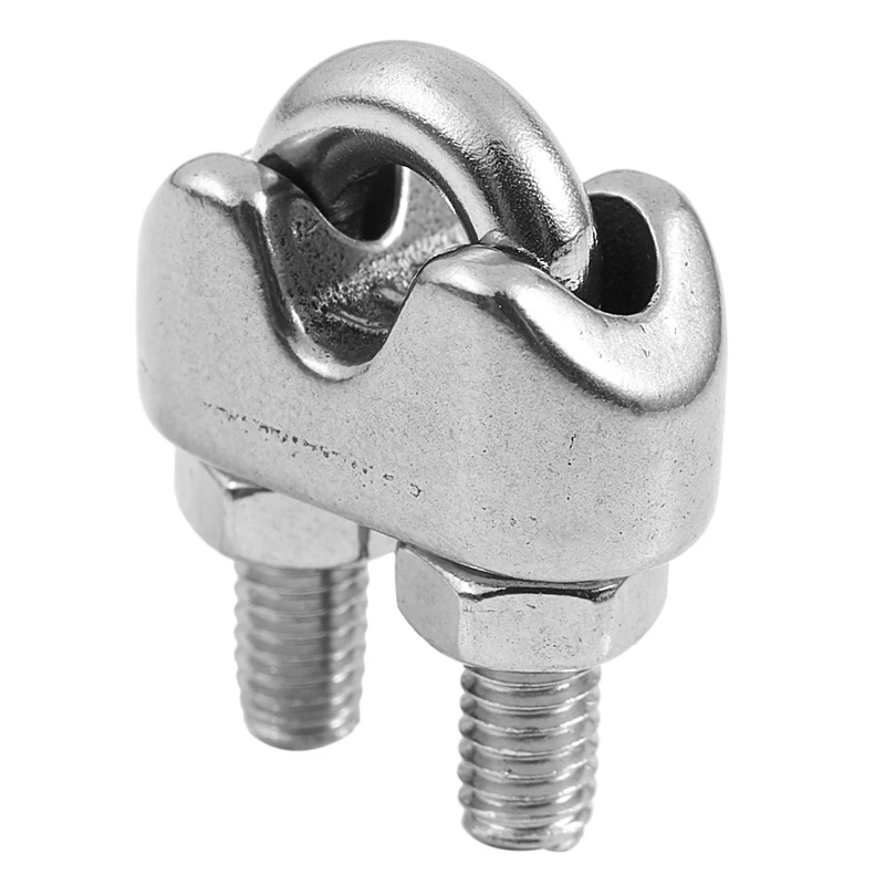 스테인레스 스틸 케이블 클립 새들 클램프, 로프 0.3cm 3mm 와이어, 16 개
