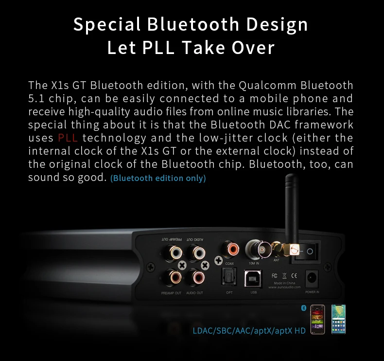 オーディオ機器 アンプ Aune X1s Gt Balanced Dac Bluetooth 32bit 768k Dsd512 Decoding 
