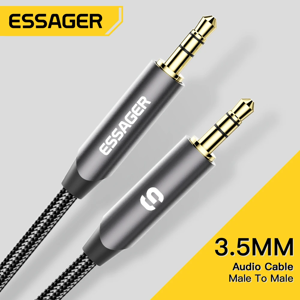 Essager Aux Cable Speaker Audio Wire Jack Da 3.5Mm Maschio A Maschio Per Huawei Xiaomi Iphone Cars Jbl Cavo Di Prolunga Per Adattatore Per Cuffie