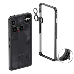 Enhanced Protective Aluminum Cooling Frame Case for Nothing Phone (3) (Black)