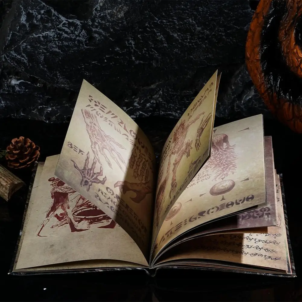 Necronomicon Dark Magic Prop Book: Demonic Ritual and Horror Decor