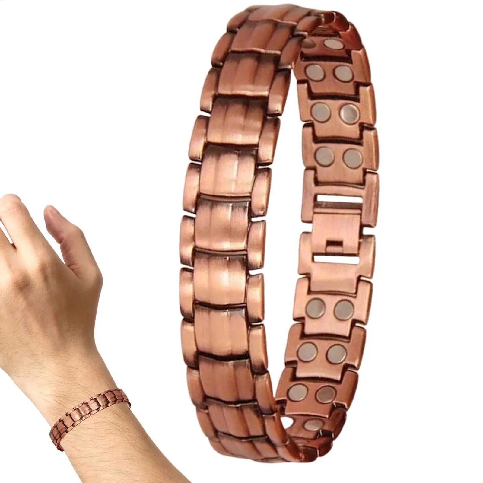 Magnetic Bracelets Pure Copper Magnetic Bracelet Jewelry Simple Magnetic Bangles Copper Jewelry Accessories For Men Adults