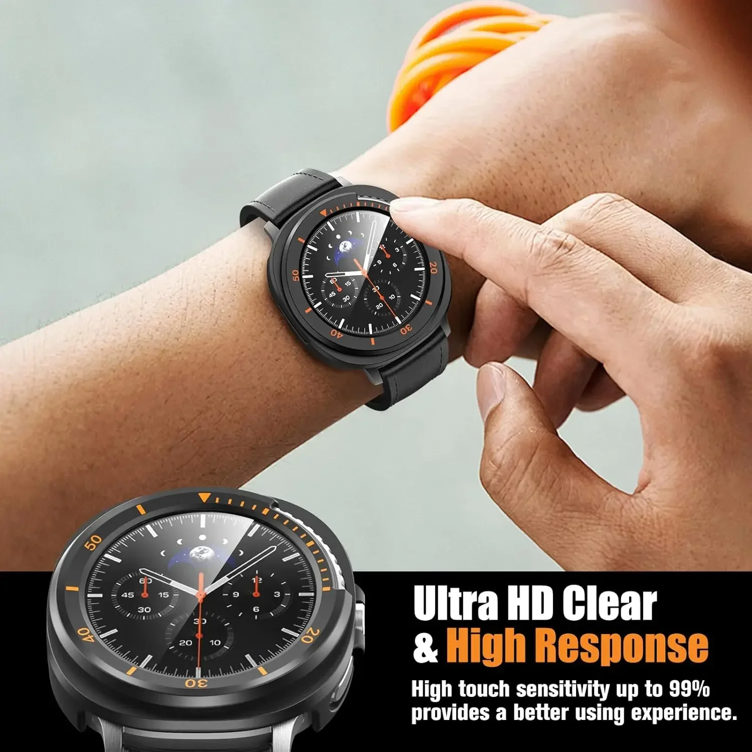 for Samsung Galaxy Watch 8 Classic 46mm Screen Protector Case Anti-Scratch Protective Cover for Galaxy Watch8 Classic Hard Shell