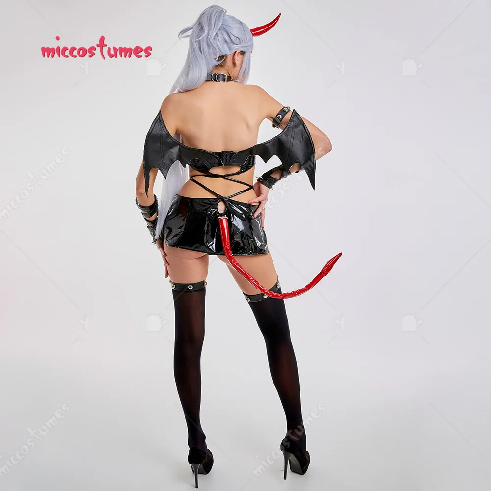 Damen Strumpf Crossover Strap Bodysuit Cosplay Kostüm Outfit mit Kneesocks für Frauen Halloween Cosplay Kostüm 19