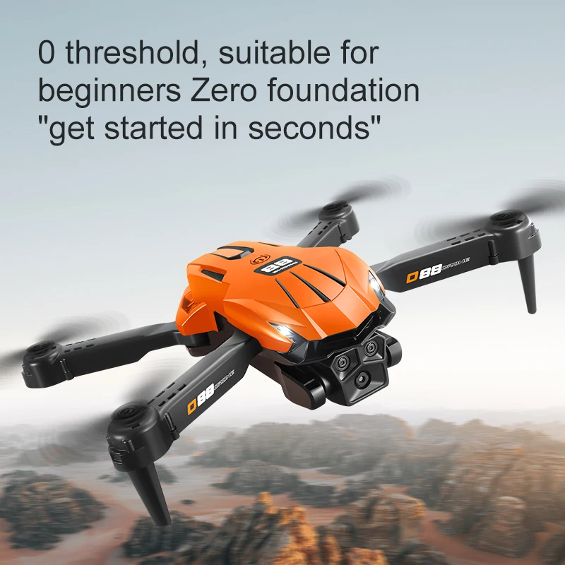 Drone caméra 5G WiFi 40min filmant un coucher de soleil, portée 8km