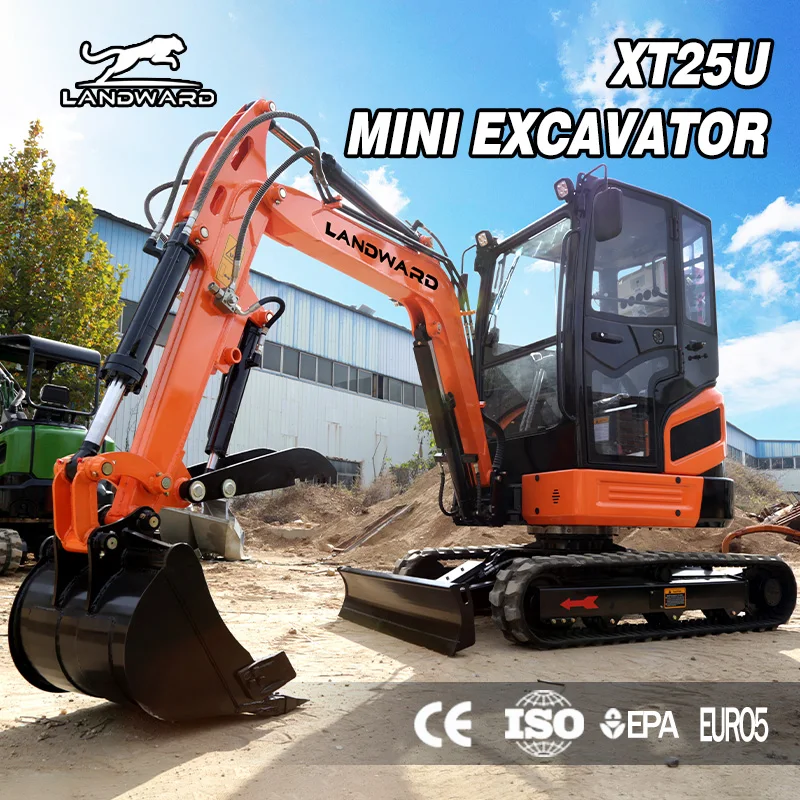 LANDWARD Factory Small Excavator 2.5 Ton Crawler Mini Diggers 1Ton Mini Excavator