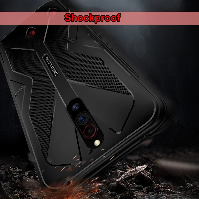Nubia Red Magic 5G 5S 전화 6.65 인치 케이스 액세서리 소프트 안티 노크 실리콘 통기성 게임 커버 케이스 보호 Funda