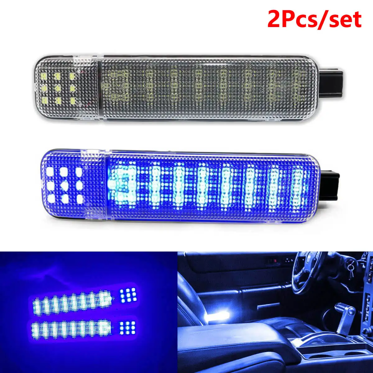 

For 1999-2006 Chevy Silverado 1500 2500 HD 3500 HD Car LED Interior Door Panel Courtesy Lights Set Accessories 12v Blue Lamps