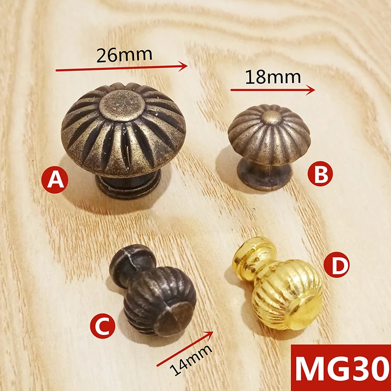 2pcs/Lot Wonzeal Vintage Small Case Cabinet Cupboard Drawer Pull Handle Dome Knob Jewelry Box Mini Decorative Knobs Bronze furniture knobs
