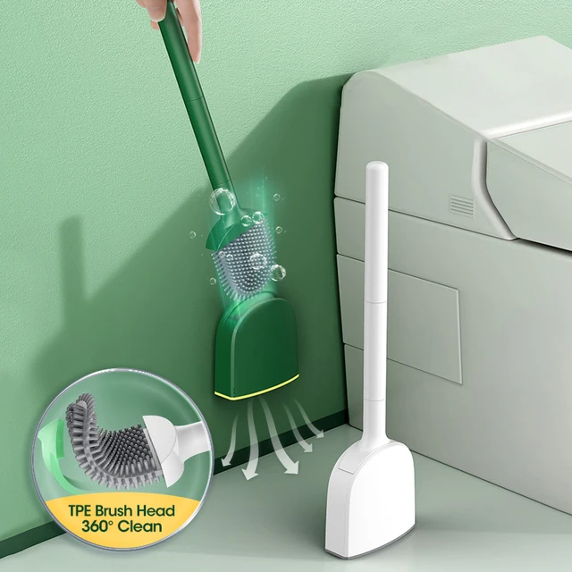 Micck Wc Kefe Szilikon Tisztító Leszerelhető Fogantyúval Falra Szerelt Tisztítószerszámokkal A Fürdőszoba Otthoni Kiegészítőkhöz - Image 3